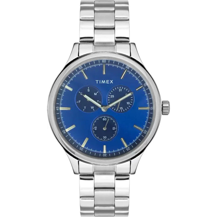 Timex Fashion Men's Blue Dial Round Case Multifunction Function Watch -TWEG184SMU01