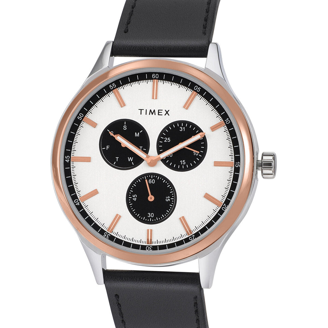 Timex Fashion Collection Premium Quality Multifunction Men Analog Silver Dial Coloured Quartz Watch, Round Dial With 43 Mm Case Width - TWEG184SMU07