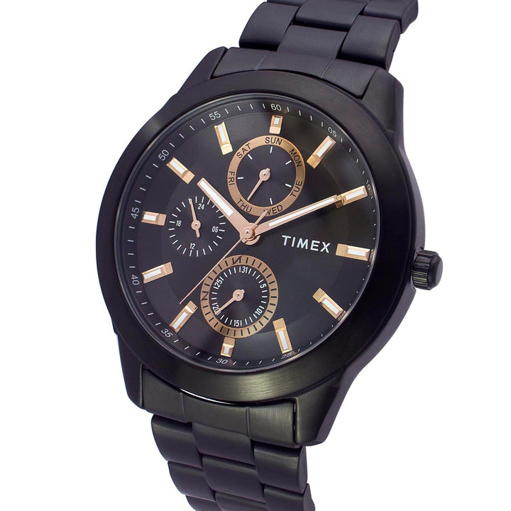 Timex Fashion Men's Black Dial Round Case Multifunction Function Watch -TWEG18508