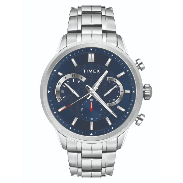 Timex E Class Men's Blue Dial Round Case Chronograph Function Watch -TWEG18600