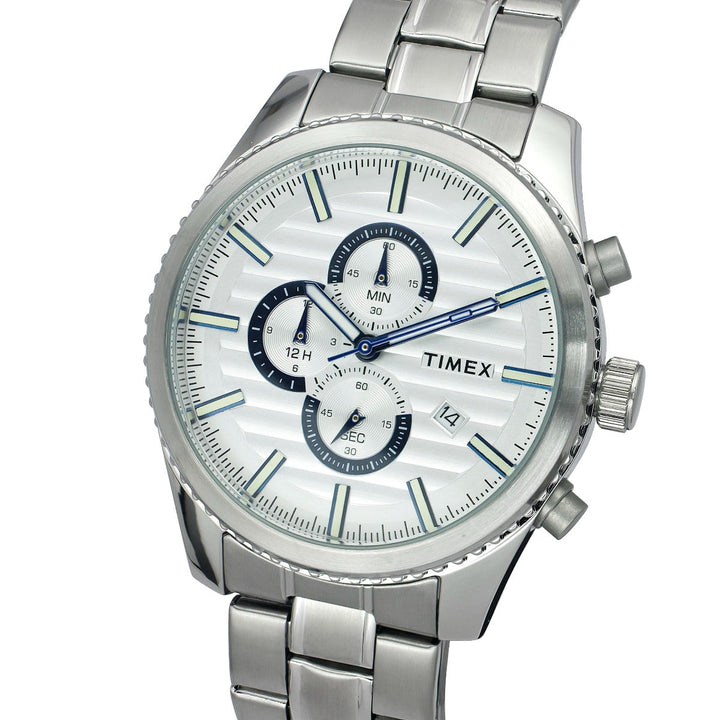 Timex Fashion Men's Grey Dial Round Case Chronograph Function Watch -TWEG19503