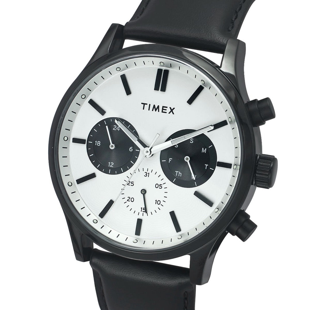 Timex Fashion Men's Silver Dial Round Case Multifunction Function Watch -TWEG19602