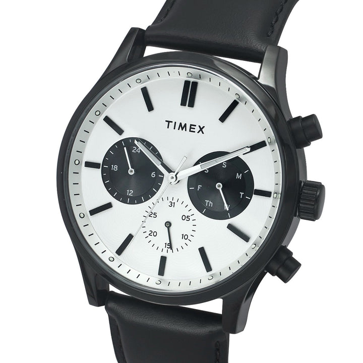 Timex Fashion Men's Silver Dial Round Case Multifunction Function Watch -TWEG19602