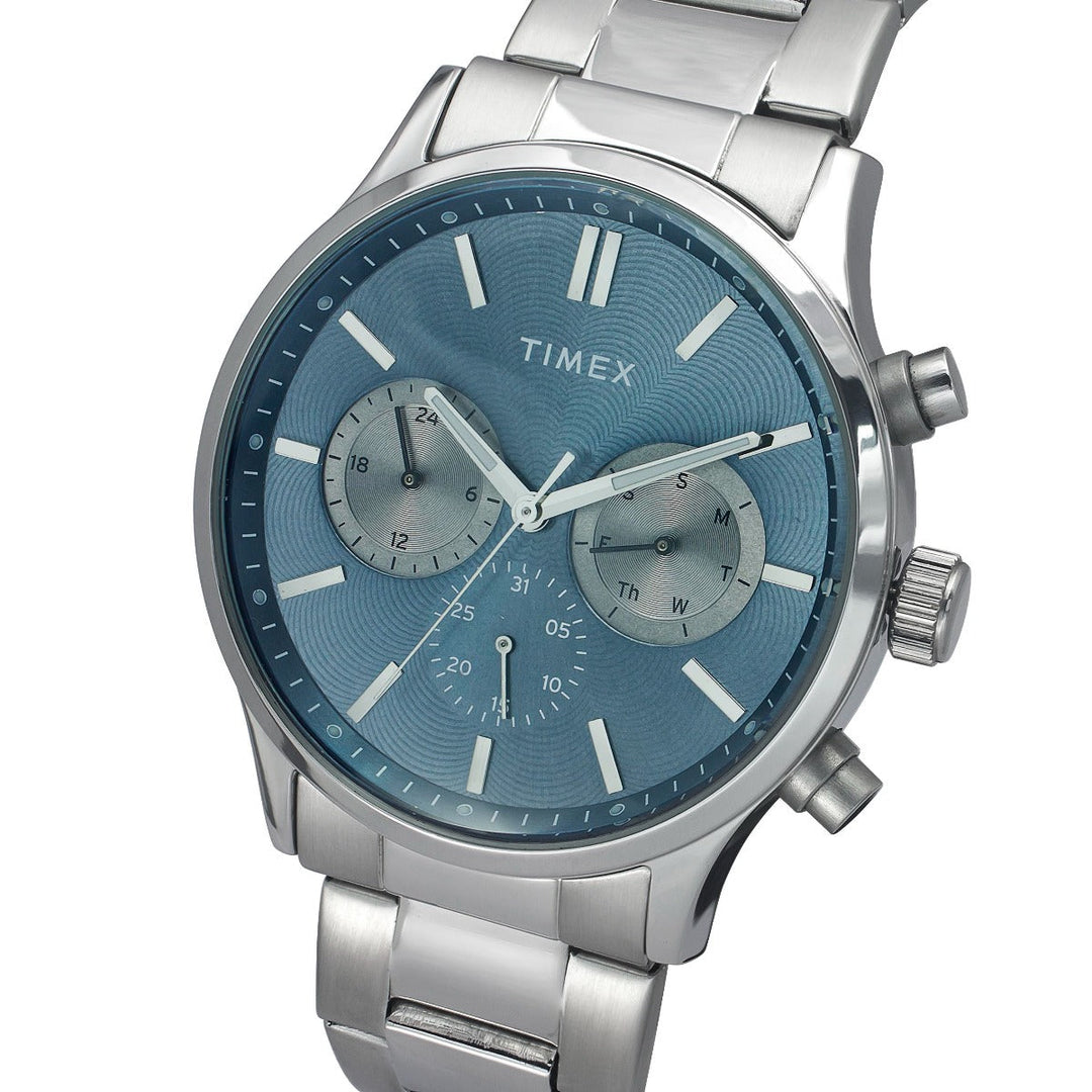 Timex Fashion Men's Blue Dial Round Case Multifunction Function Watch -TWEG19604