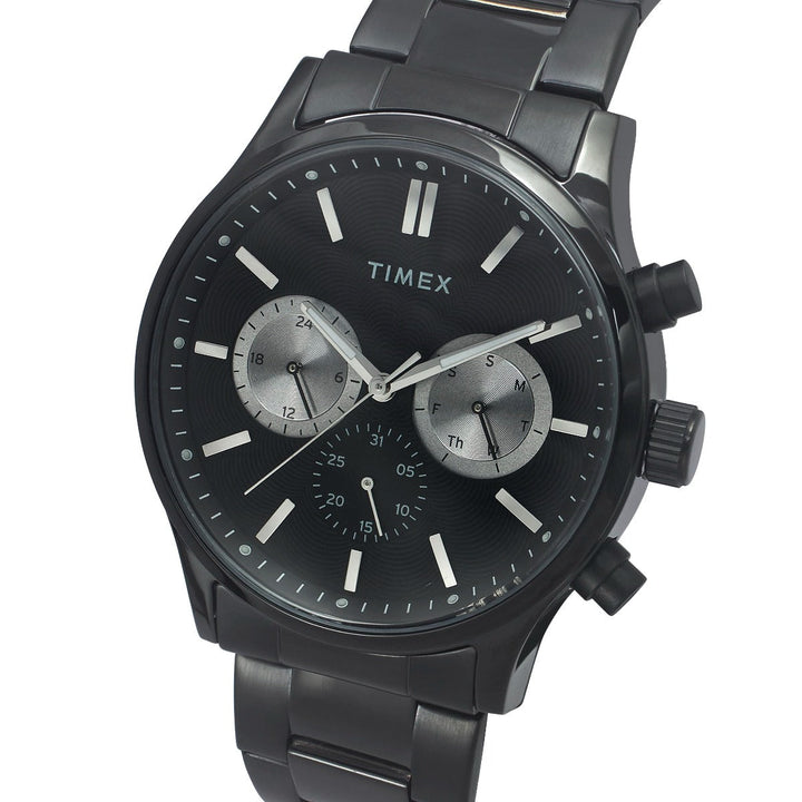 Timex Fashion Men's Black Dial Round Case Multifunction Function Watch -TWEG19605
