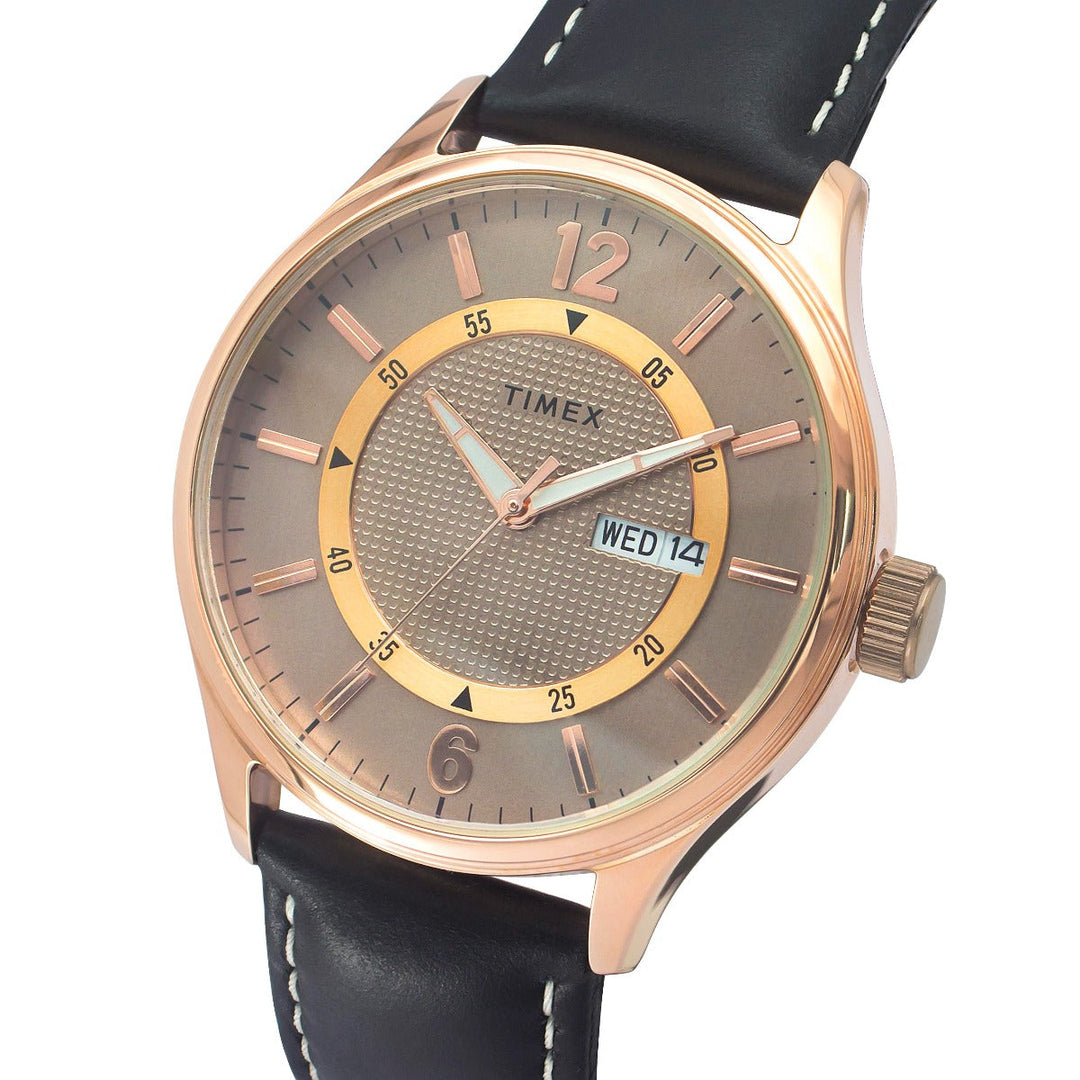 Timex Fashion Men's Grey Dial Round Case Day Date Function Watch -TWEG19802