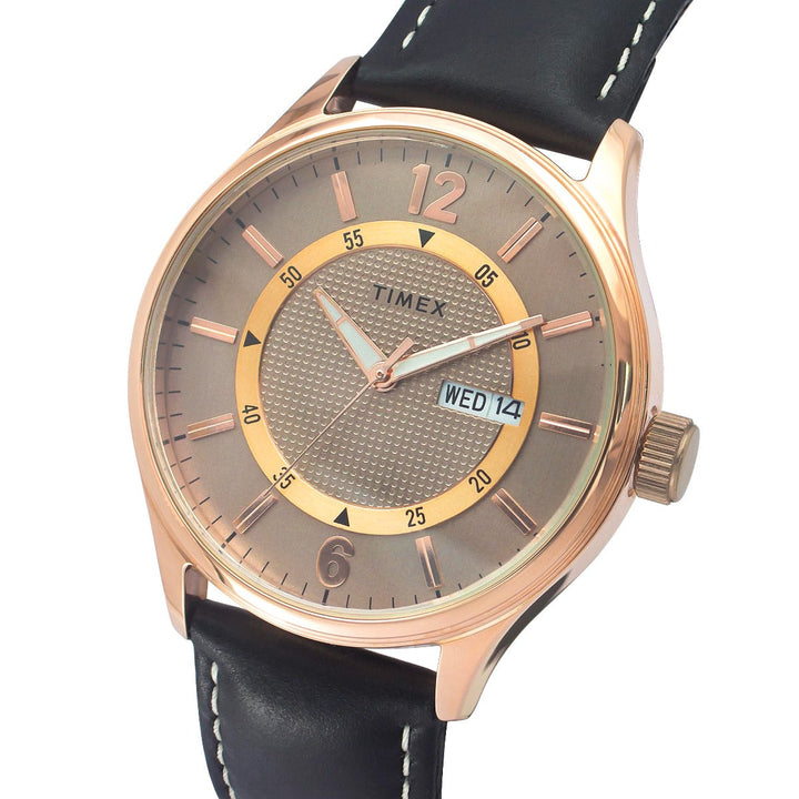 Timex Fashion Men's Grey Dial Round Case Day Date Function Watch -TWEG19802