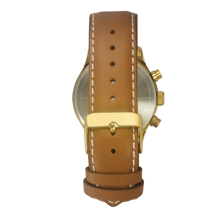 Timex Fashion Men's Beige Dial Round Case Dual Time Function Watch -TWEG19806