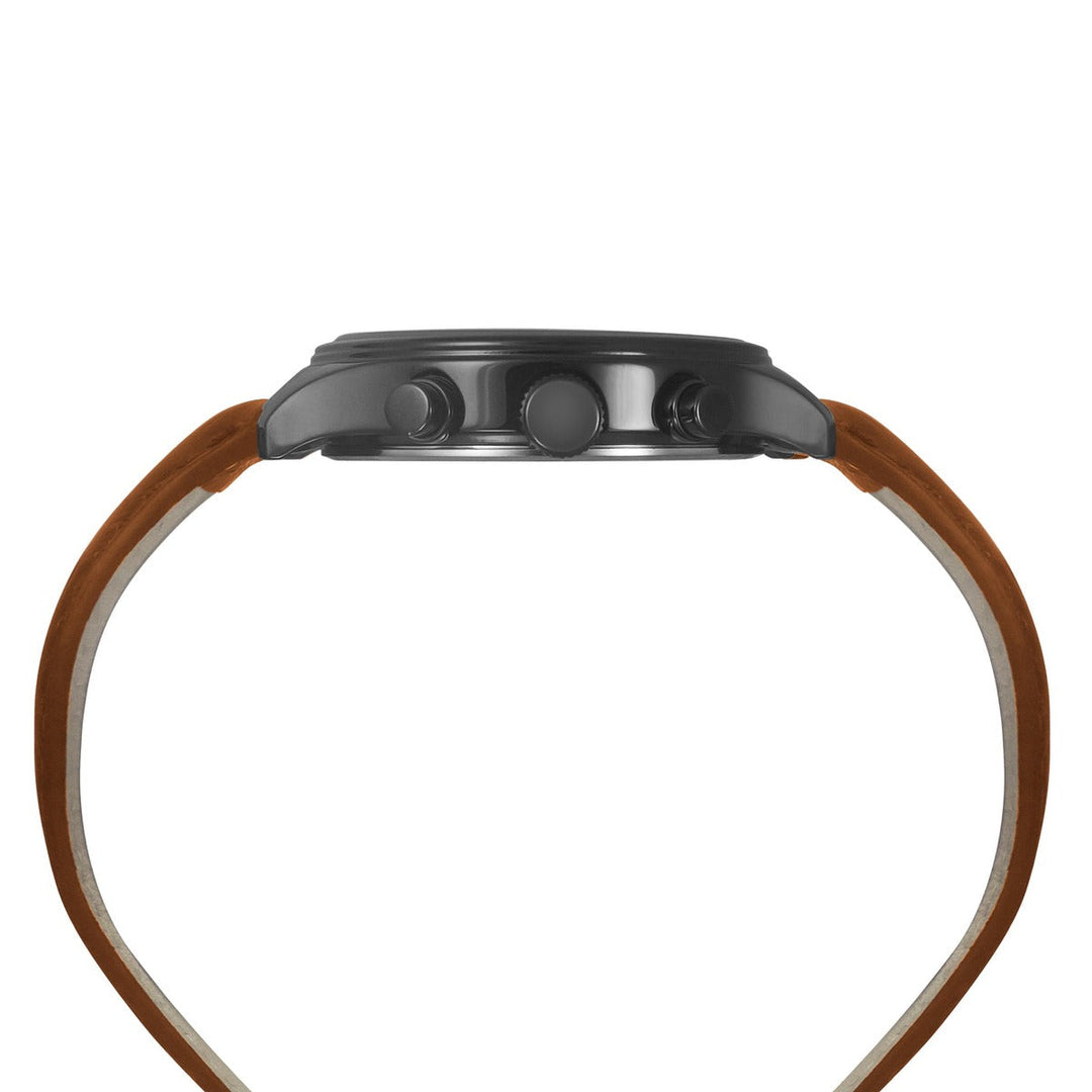 Timex Fashion Men's Black Dial Round Case Dual Time Function Watch -TWEG19808