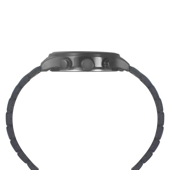 Timex Fashion Men's Black Dial Round Case Dual Time Function Watch -TWEG19809