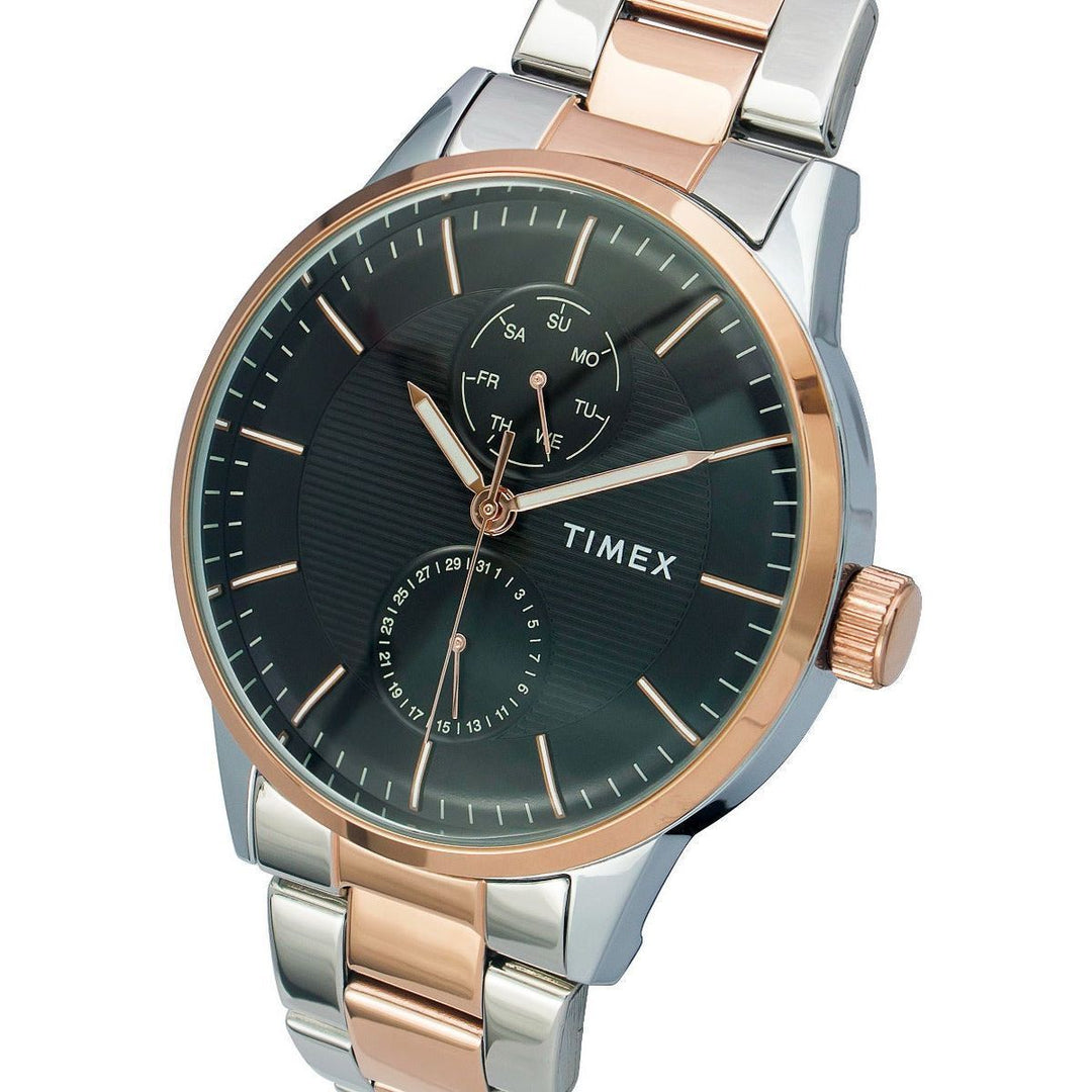 Timex Fashion Men's Black Dial Round Case Multifunction Function Watch -TWEG19903