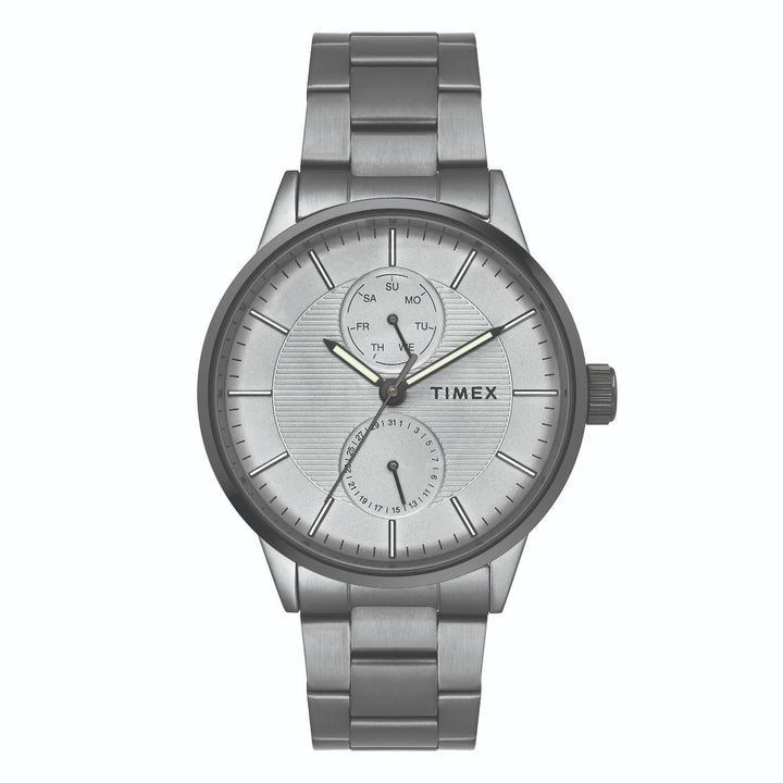 Timex Fashion Men's Grey Dial Round Case Multifunction Function Watch -TWEG19904