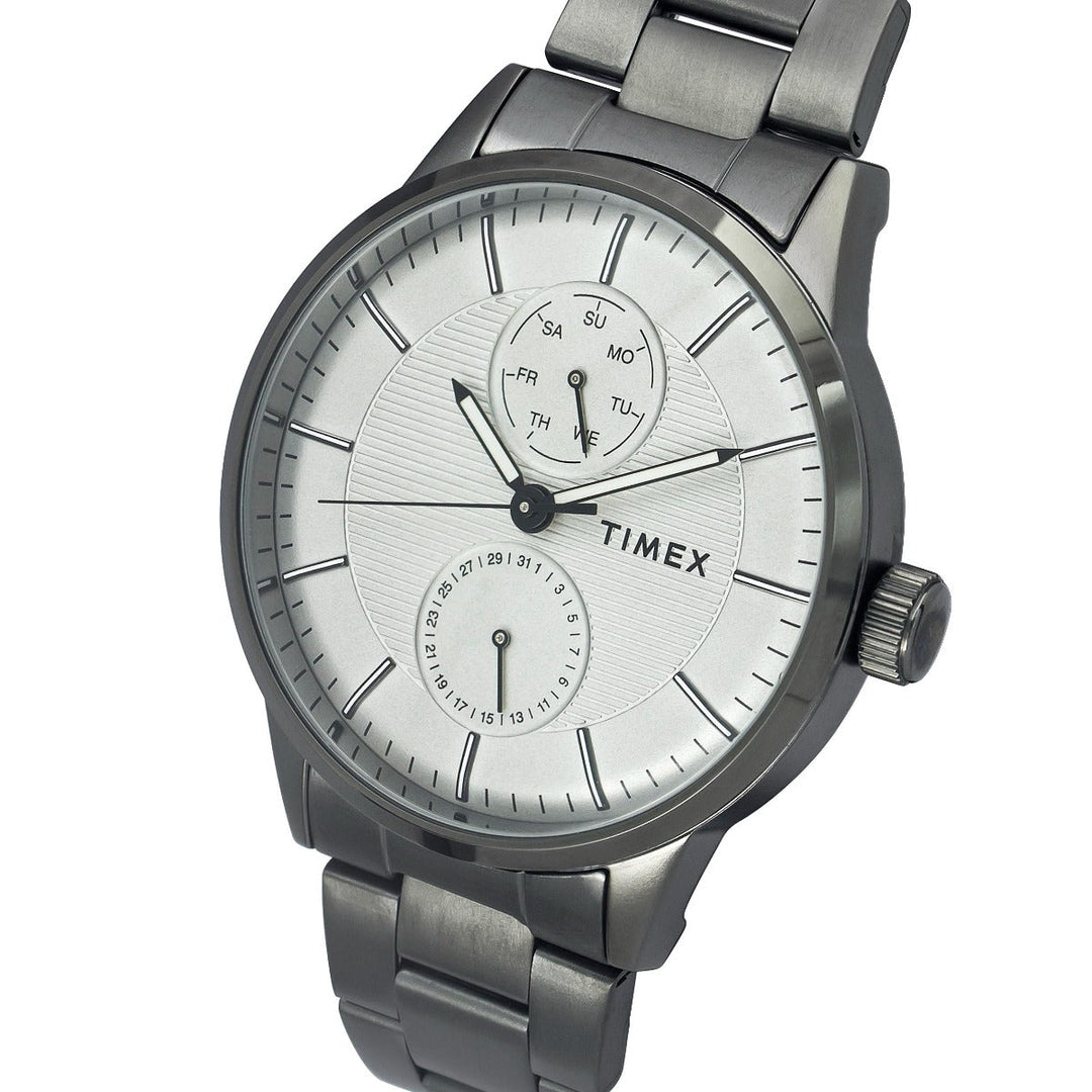 Timex Fashion Men's Grey Dial Round Case Multifunction Function Watch -TWEG19904
