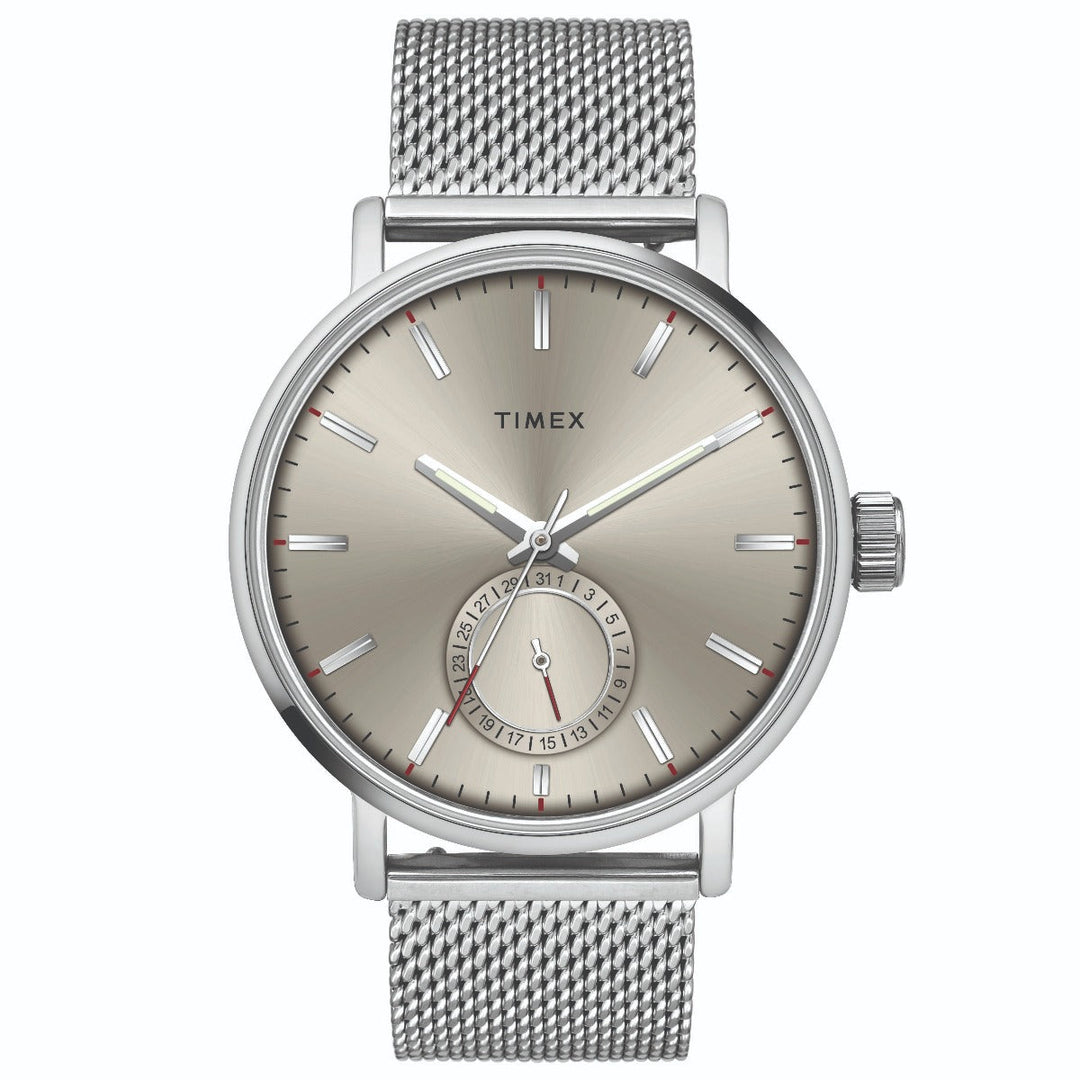 Timex Fashion Men's Grey Dial Round Case Date Function Watch -TWEG20000