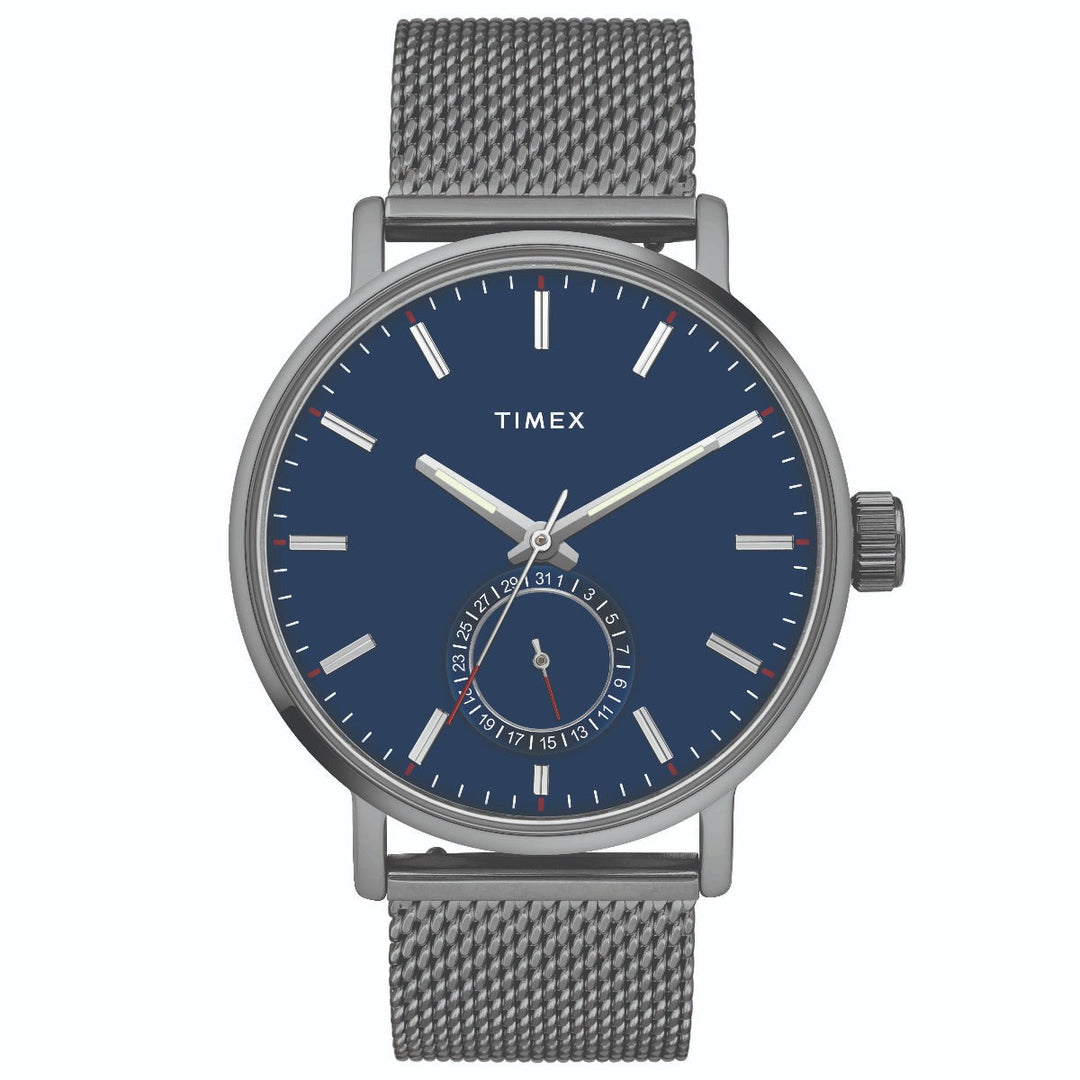 Timex Fashion Men's Blue Dial Round Case Date Function Watch -TWEG20003