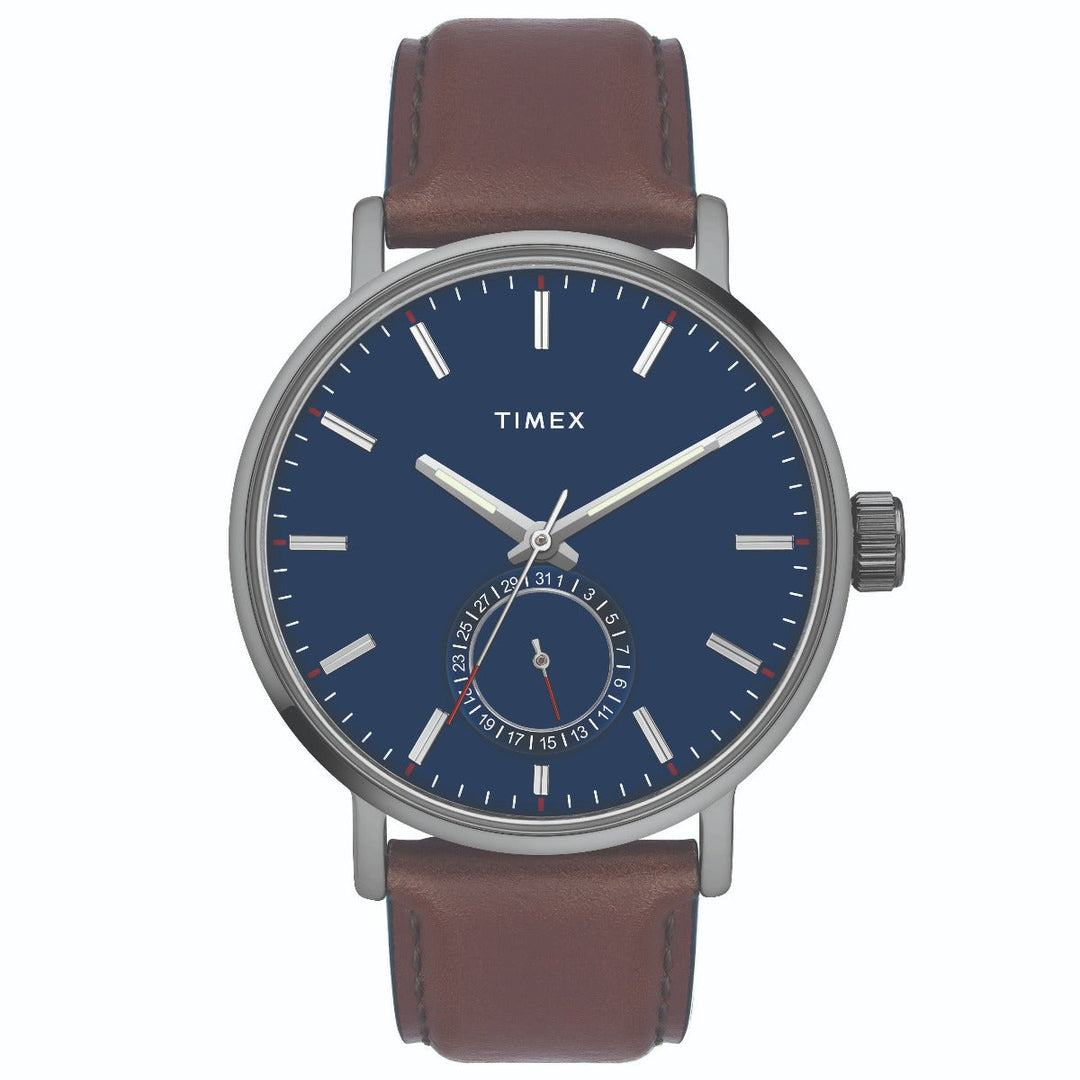 Timex Fashion Men's Blue Dial Round Case Date Function Watch -TWEG20003