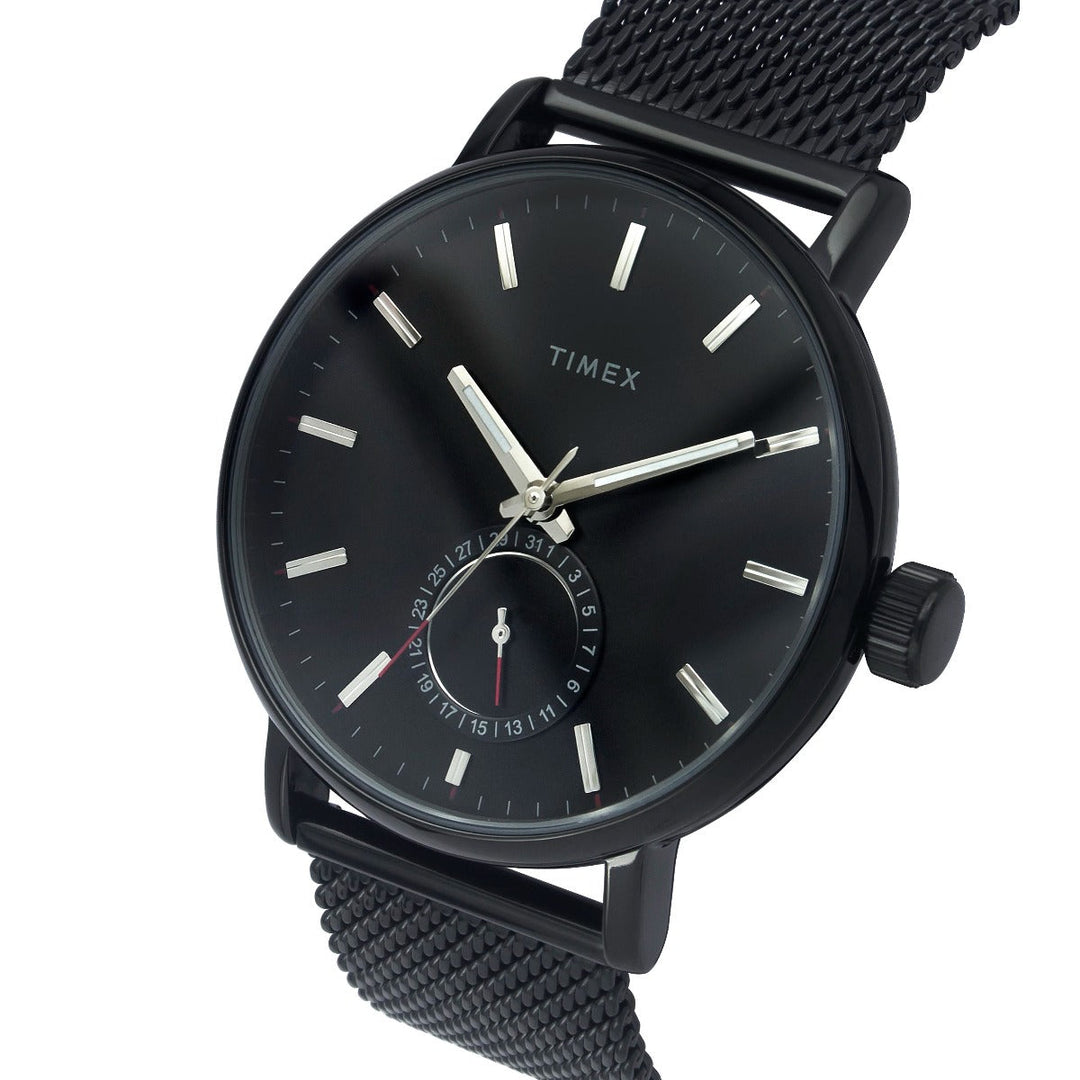 Timex Fashion Men's Black Dial Round Case Date Function Watch -TWEG20004