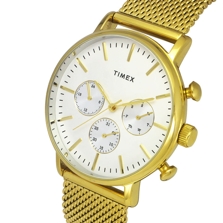 Timex Fashion Men's Warm Silver Dial Round Case Multifunction Function Watch -TWEG20007