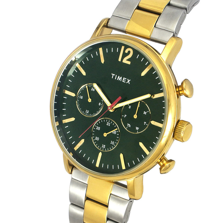 Timex Fashion Men's Green Dial Round Case Multifunction Function Watch -TWEG20008