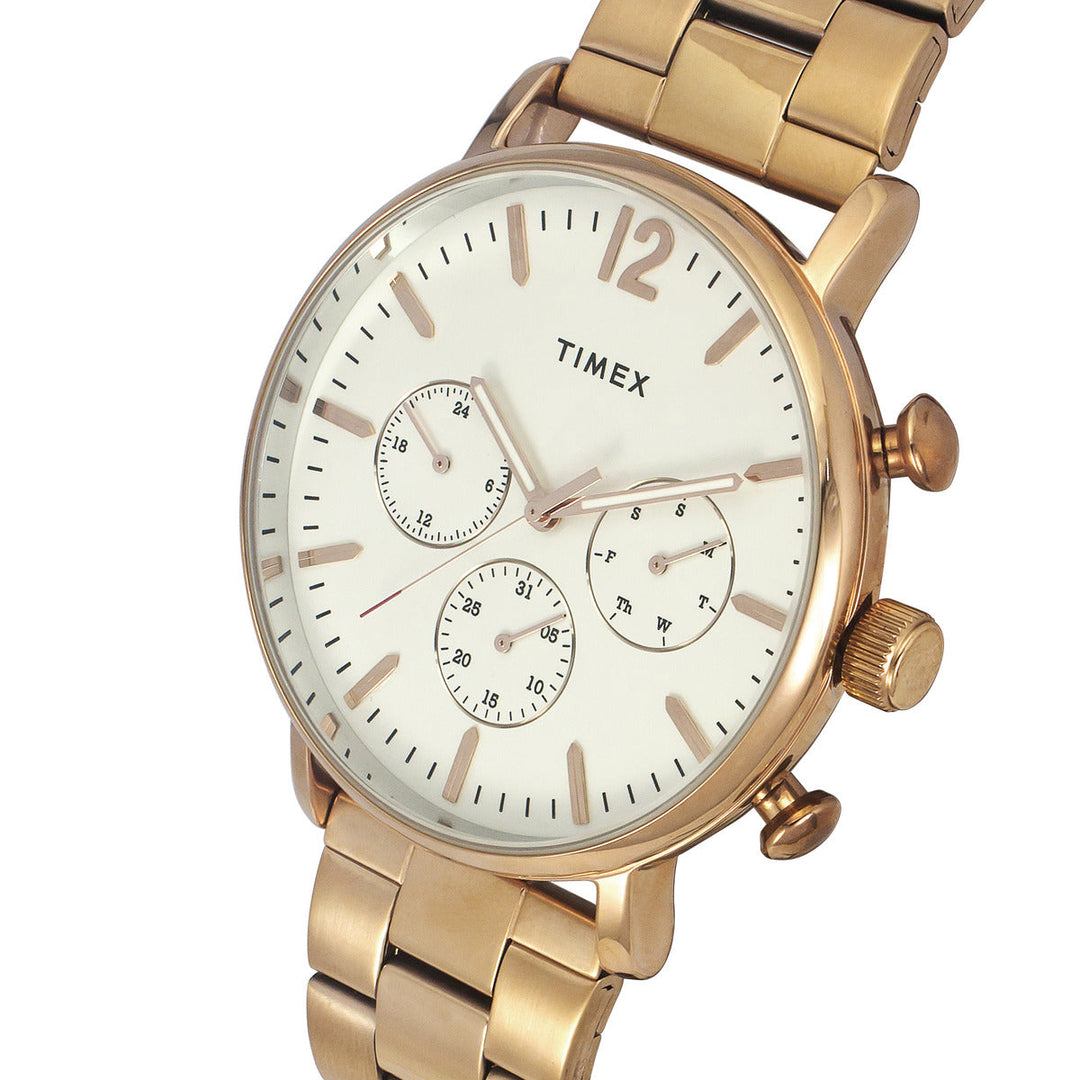 Timex Fashion Men's Silver Dial Round Case Multifunction Function Watch -TWEG20009