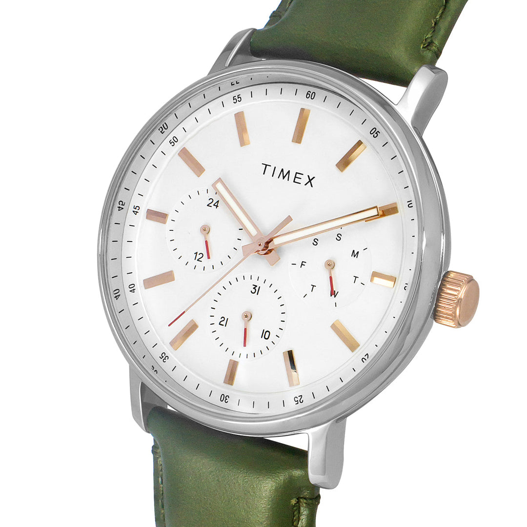 Timex Fashion Men's White Dial Round Case Multifunction Function Watch -TWEG20015