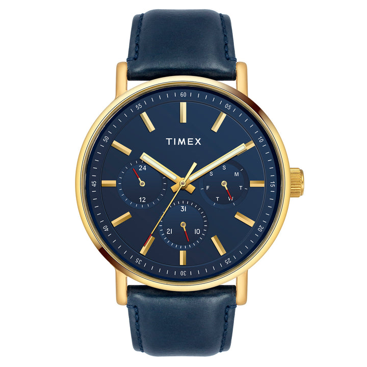 Timex Fashion Men's Blue Dial Round Case Multifunction Function Watch -TWEG20016