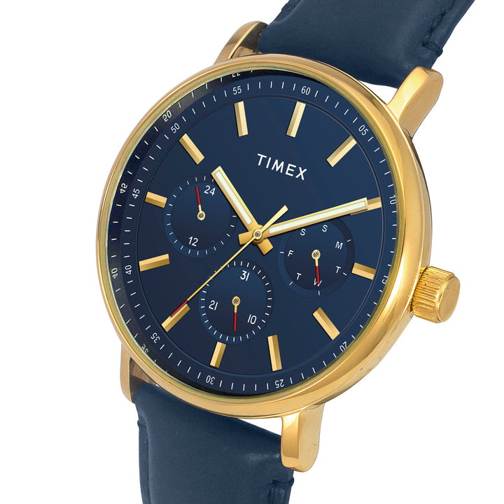 Timex Fashion Men's Blue Dial Round Case Multifunction Function Watch -TWEG20016