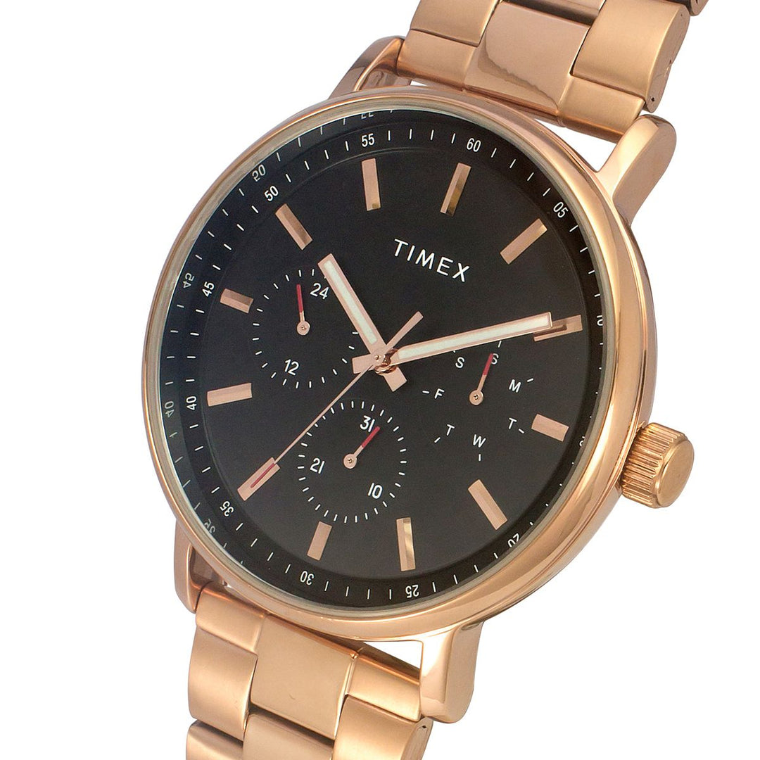 Timex Fashion Men's Black Dial Round Case Multifunction Function Watch -TWEG20018