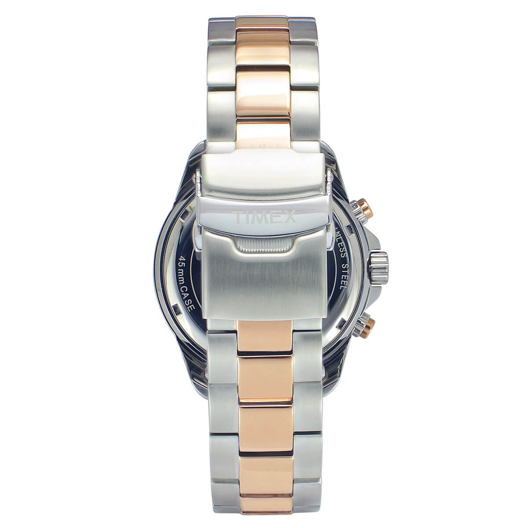 Timex E Class Men's Blue Dial Round Case Chronograph Date Function Watch -TWEG20101