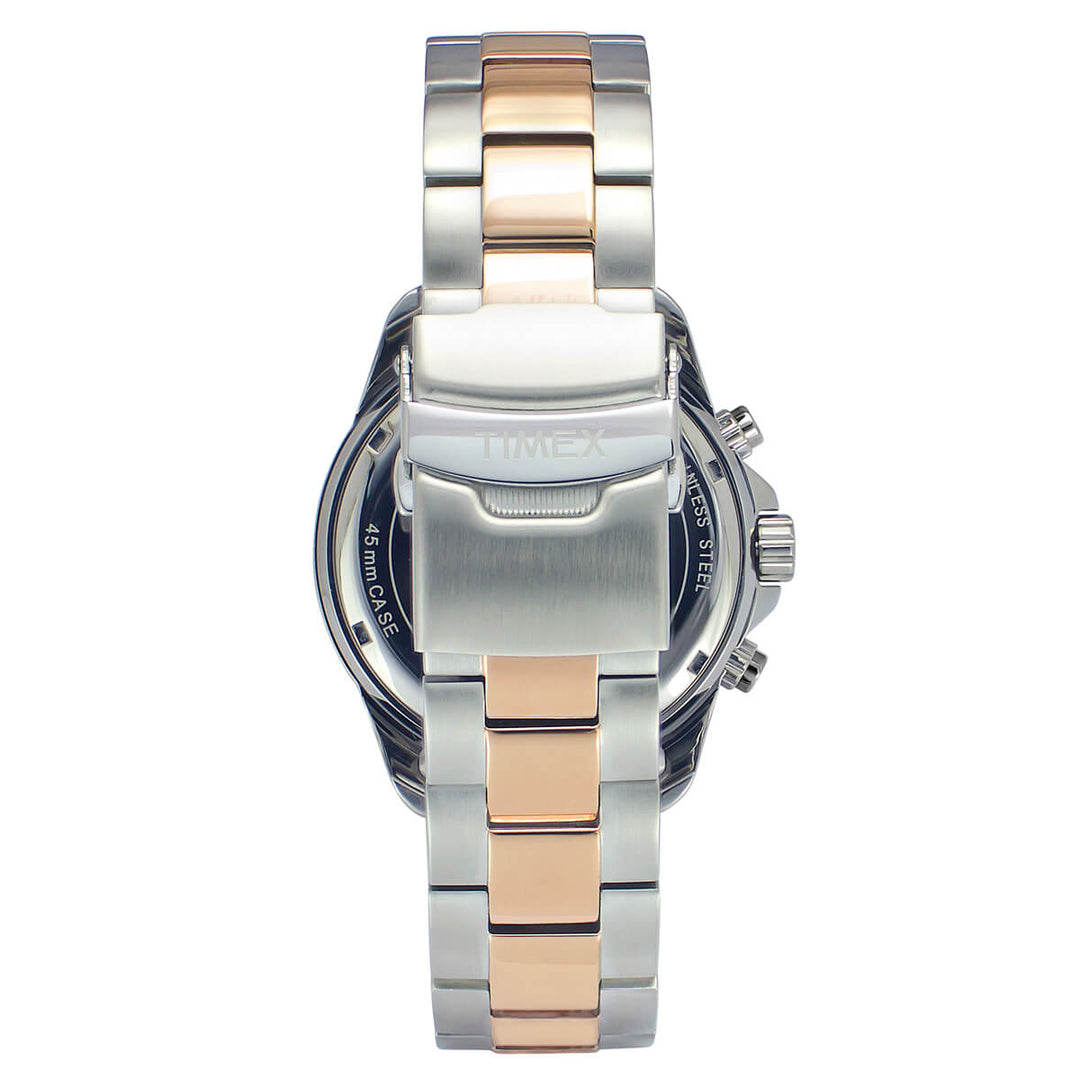 Timex E Class Men's Black Dial Round Case Chronograph Date Function Watch -TWEG20102