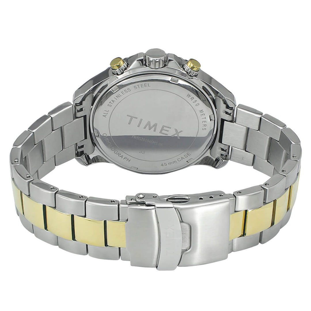 Timex E Class Men's Green Dial Round Case Chronograph Date Function Watch -TWEG20104