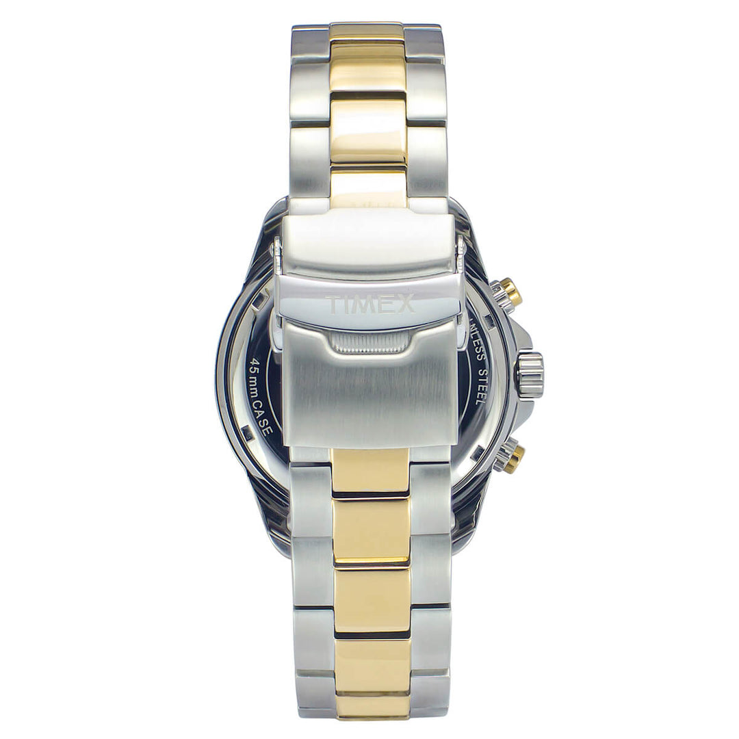 Timex E Class Men's Green Dial Round Case Chronograph Date Function Watch -TWEG20104