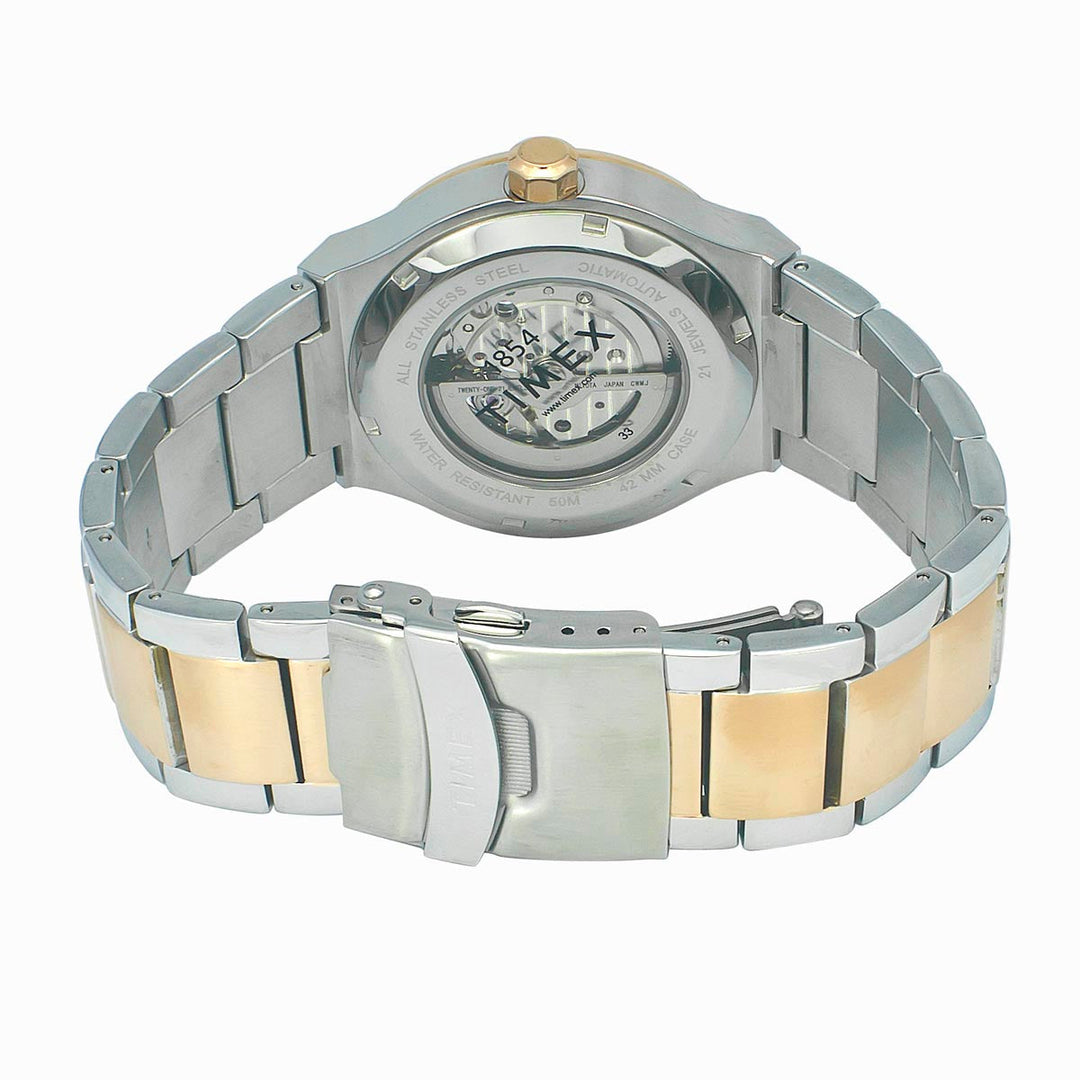 Timex E Class Men's Silver Dial Round Case Automatic Function Watch -TWEG20901