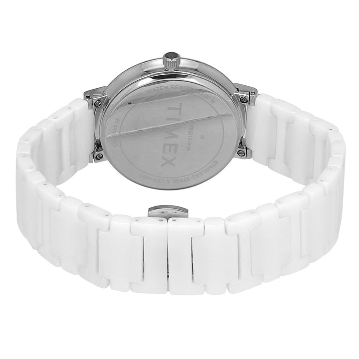 Timex Fashion Men's White Dial Round Case 3 Hands Function Watch -TWEG21200