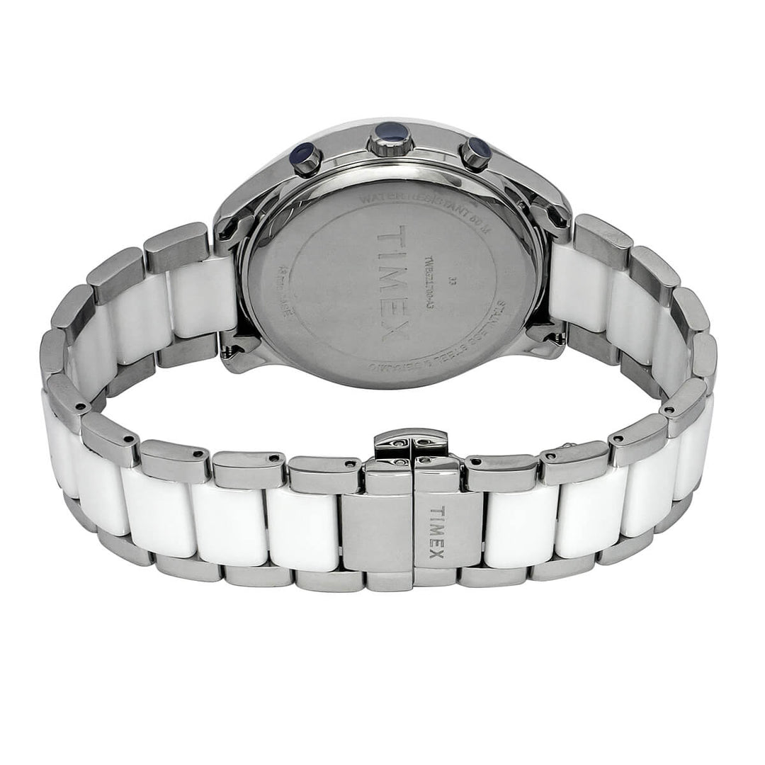 Timex Fashion Men's Silver Dial Round Case Chronograph Function Watch -TWEG21700