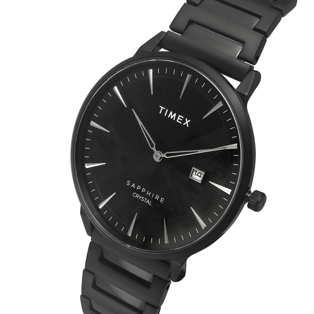 Timex Fashion Men's Black Dial Round Case 2 Hands+Date Function Watch -TWEG21906