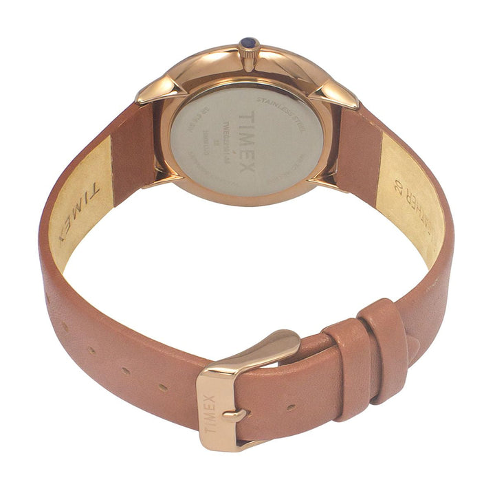 Timex Fashion Men's Beige Dial Round Case 2 Hands Function Watch -TWEG22101