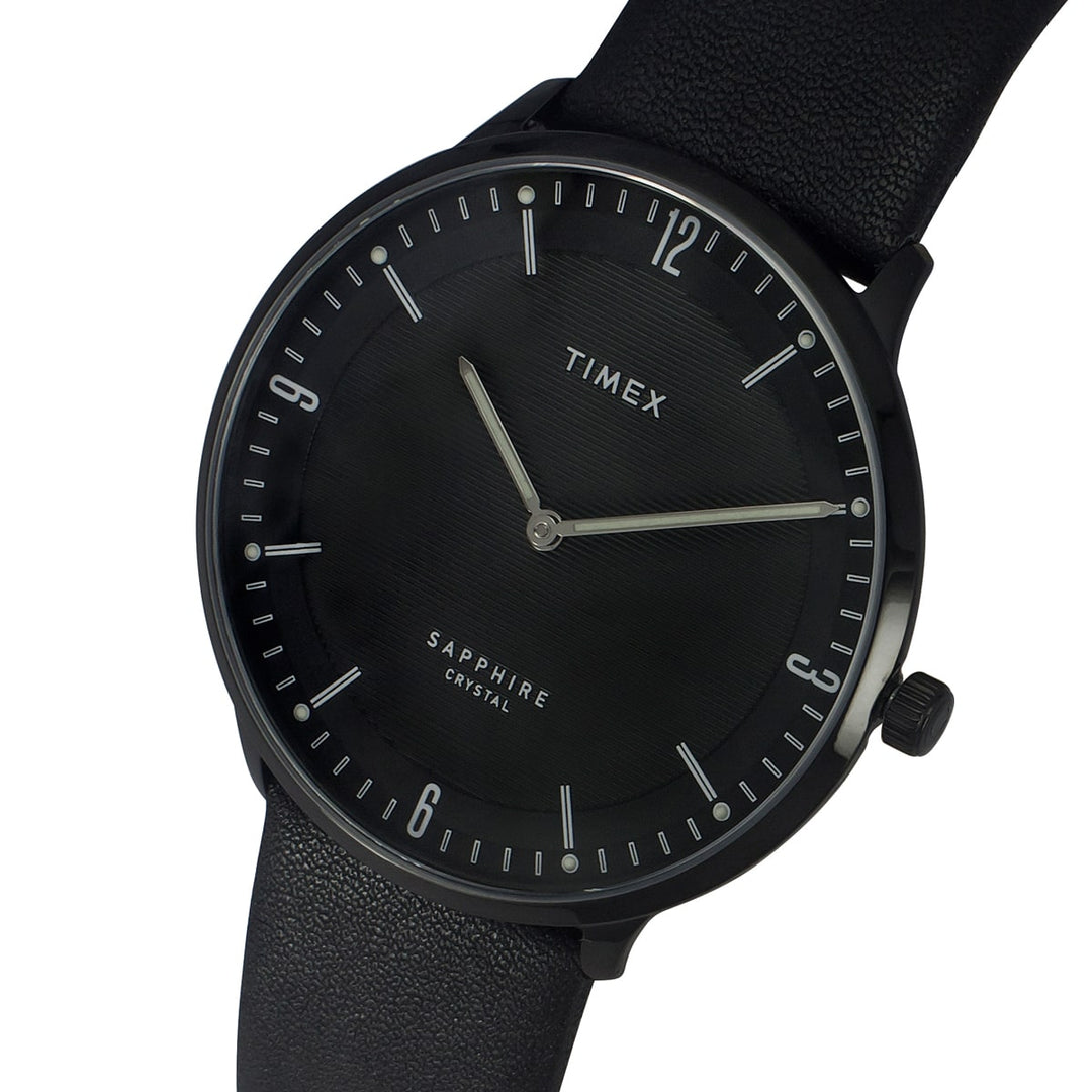 Timex Fashion Men's Black Dial Round Case 2 Hands Function Watch -TWEG22102