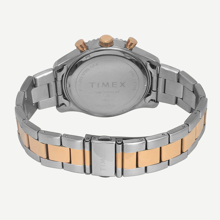 Timex E-Class Premium-Sport Collection Multifunction Men Analog Blue Dial Coloured Quartz Watch, Round Dial With 43 Mm Case Width - TWEG22202