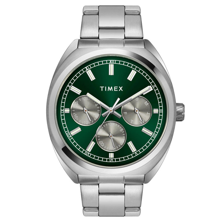Timex E-Class Premium-Sport Collection Multifunction Men Analog Green Dial Coloured Quartz Watch, Round Dial With 42 Mm Case Width - TWEG22300