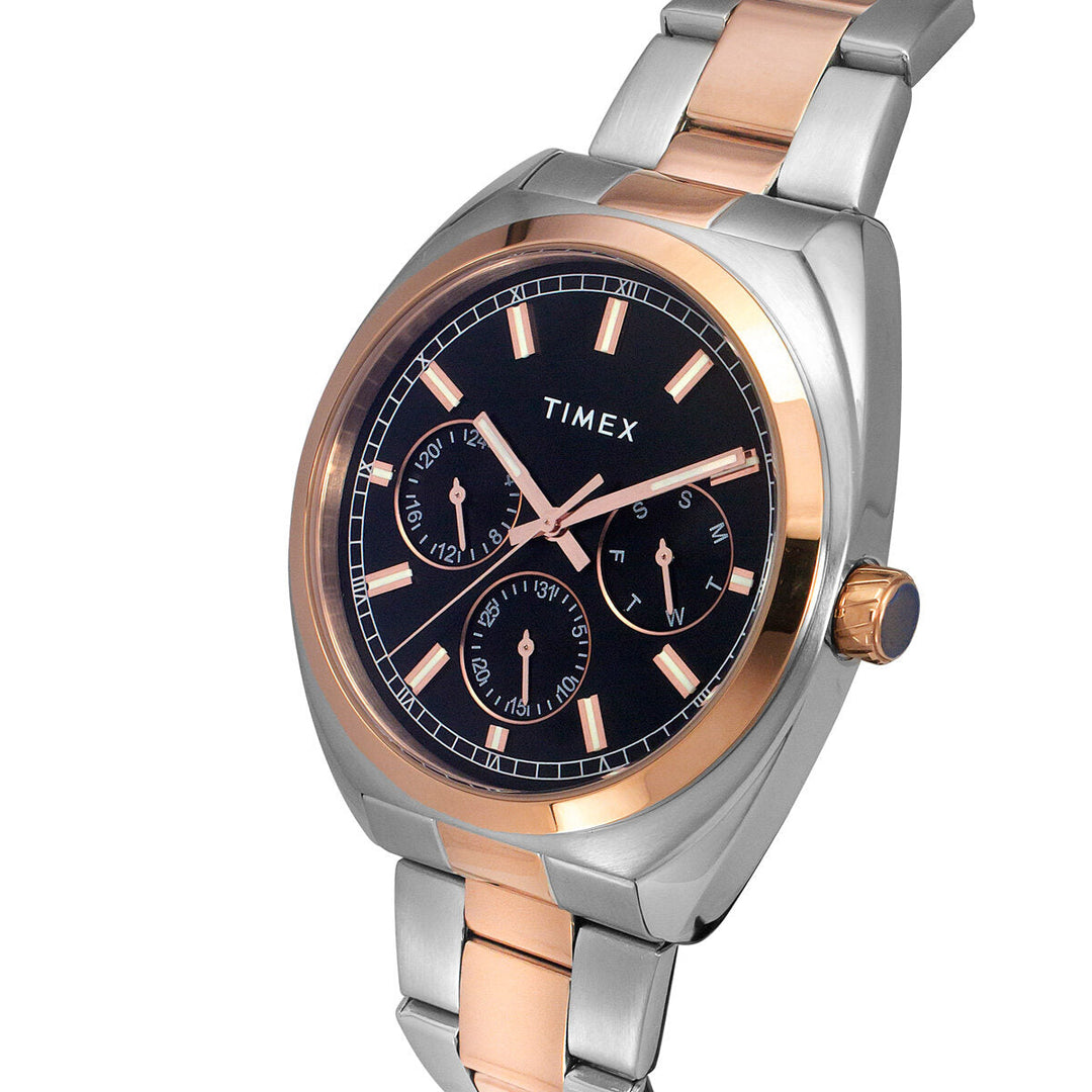 Timex E-Class Premium-Sport Collection Multifunction Men Analog Black Dial Coloured Quartz Watch, Round Dial With 42 Mm Case Width - TWEG22302