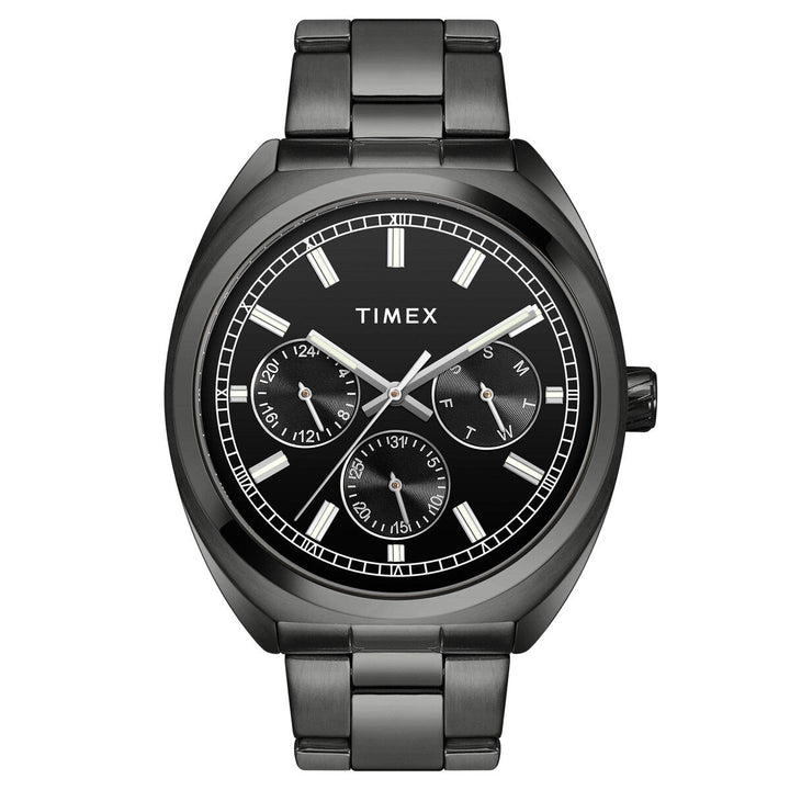Timex E-Class Premium-Sport Collection Multifunction Men Analog Black Dial Coloured Quartz Watch, Round Dial With 42 Mm Case Width - TWEG22303