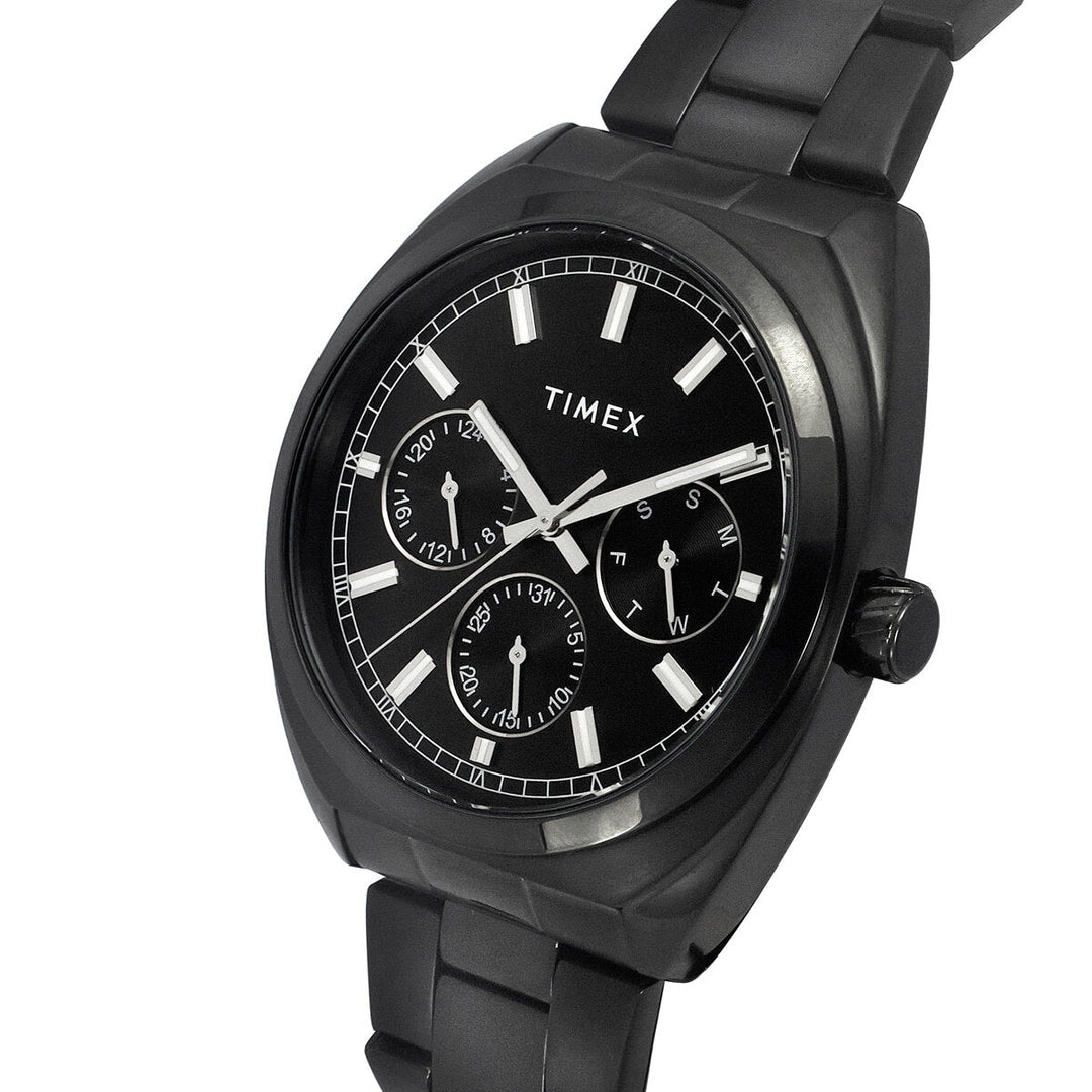 Timex E-Class Premium-Sport Collection Multifunction Men Analog Black Dial Coloured Quartz Watch, Round Dial With 42 Mm Case Width - TWEG22303