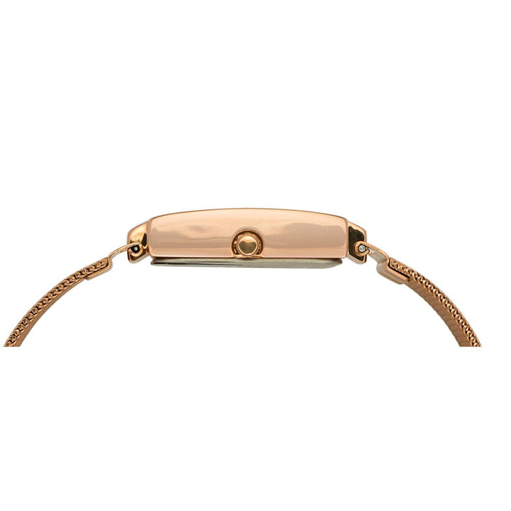 Timex Fashion Women's Rose Gold Dial Rectangle Case 3 Hands Function Watch -TWEL11309