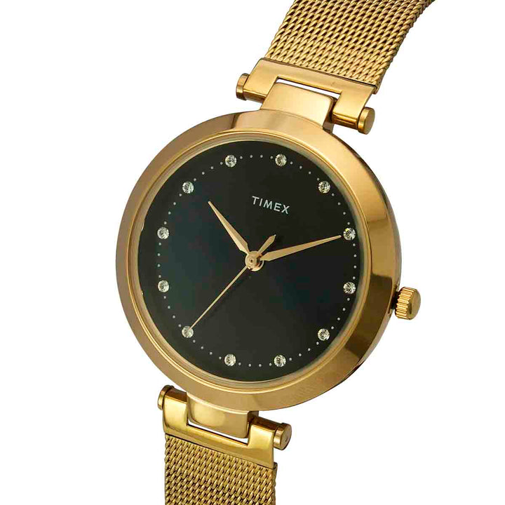 Timex Fashion Women's Blue Dial Round Case 3 Hands Function Watch -TWEL11824