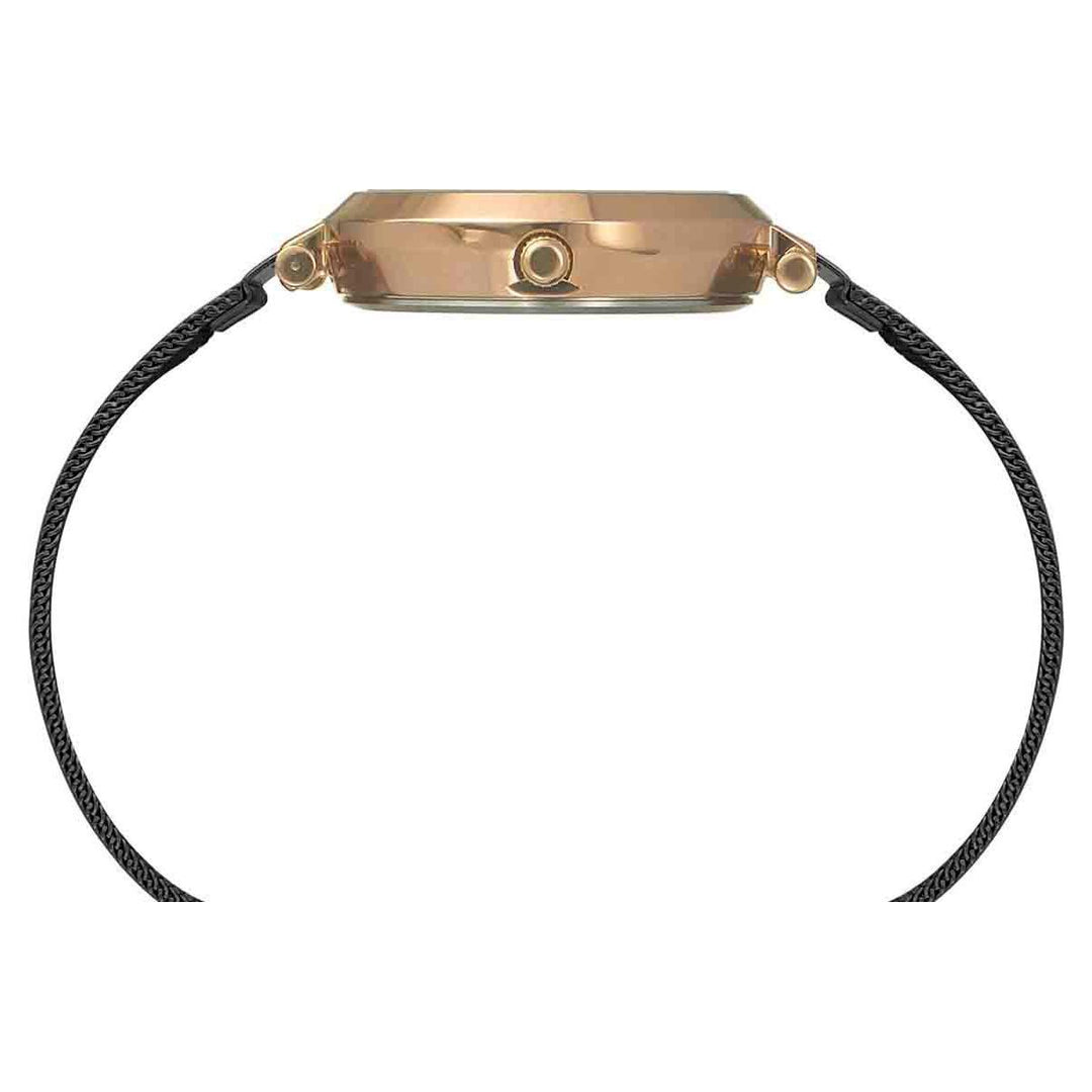 Timex Fashion Women's Black Dial Round Case 3 Hands Function Watch -TWEL11826