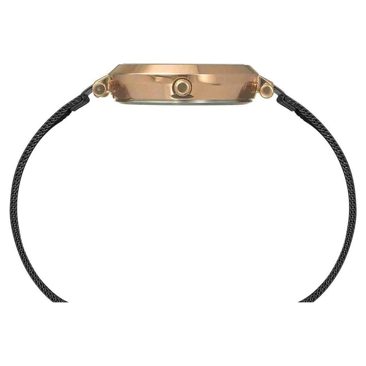 Timex Fashion Women's Black Dial Round Case 3 Hands Function Watch -TWEL11826