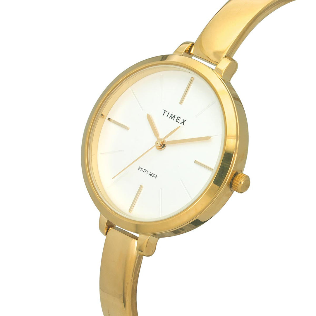 Timex Fashion Women's Silver Dial Round Case 3 Hands Function Watch -TWEL12820