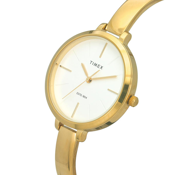 Timex Fashion Women's Silver Dial Round Case 3 Hands Function Watch -TWEL12820