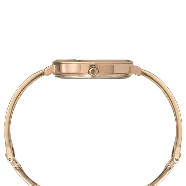 Timex Fashion Women's Rose Gold Dial Round Case 3 Hands Function Watch -TWEL12821